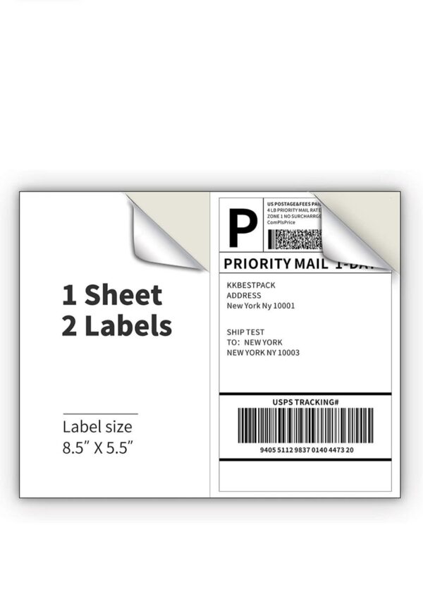 A4 Inkjet shipping barcode label 100 Sheet